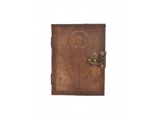 Handmade Antique Design Mother Earth Goddess Embossed Leather Journal Notebook Charcoal Color Journals Notebook & Sketchbook